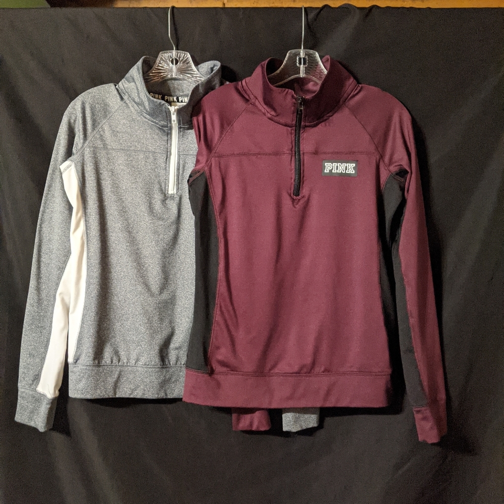 2 VS Pink 1/4 zips
